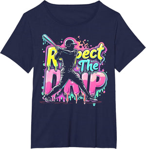 Baseball Drip Boys Men Ice Cream Player Respect The Drip