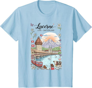 Lucerne Switzerland Scenic View Alpine Souvenir