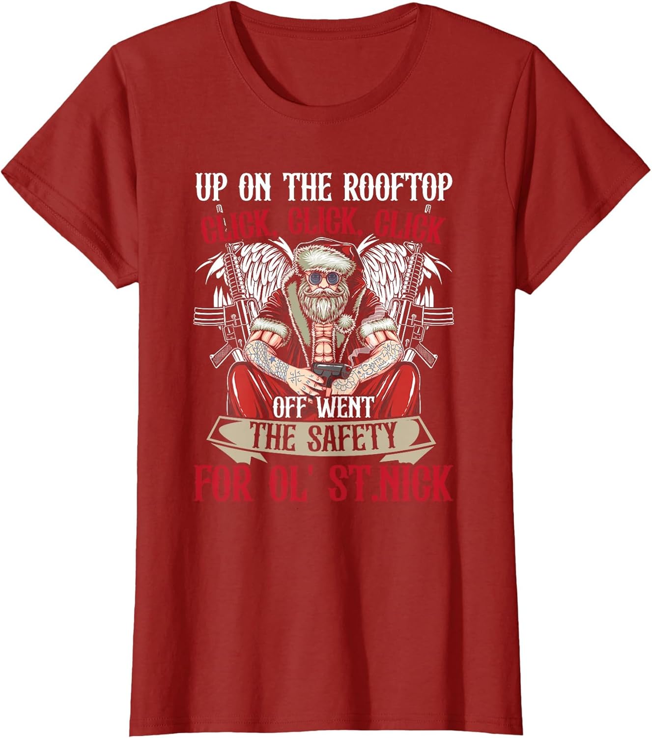 Santa Claus Up On The Rooftop Click