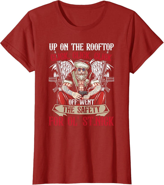 Santa Claus Up On The Rooftop Click