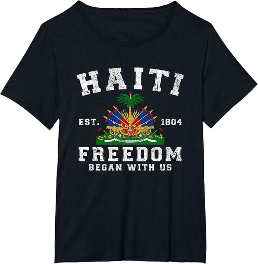 Freedom Began with Us Haitian Flag Day Haiti Flag Women Men