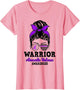 Domestic Violence Warrior Ribbon Purple Warrior Messy Bun