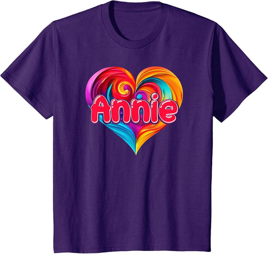 I Heart Love Annie First Name Colorful Named