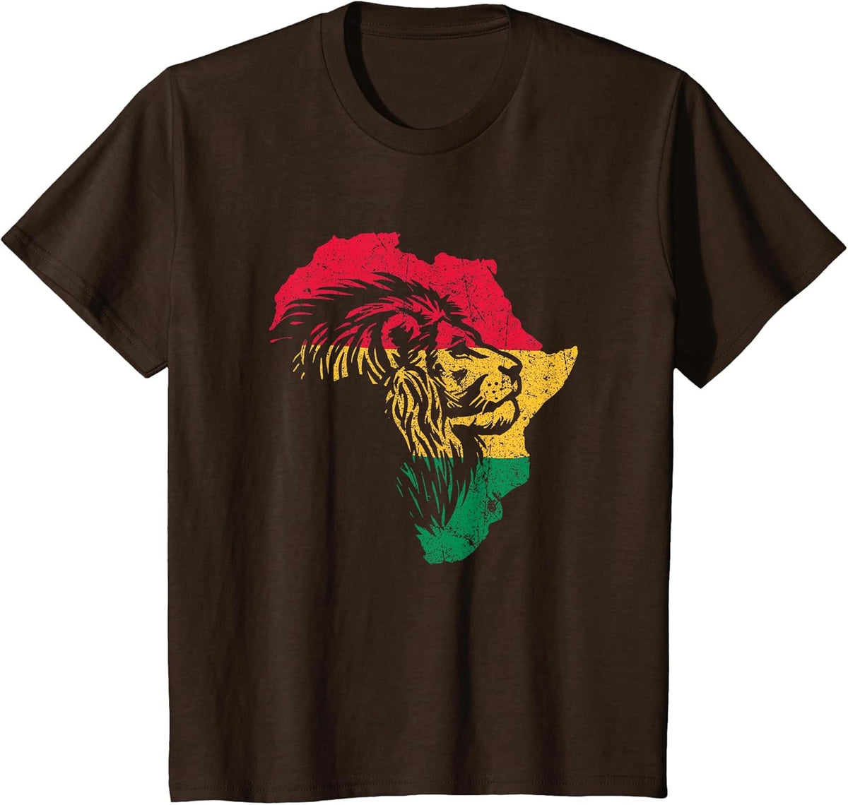 Rasta Animal Lion Face Jamaican Theme with African Map