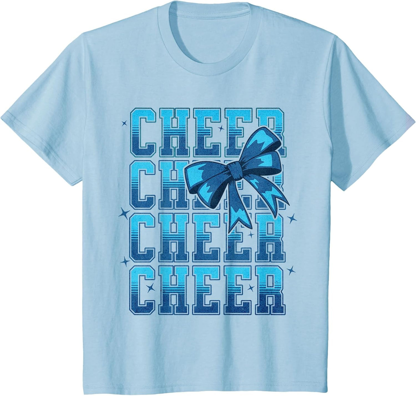 Coquette Cheer Bow Cheerleading Team Spirit Sport Blue