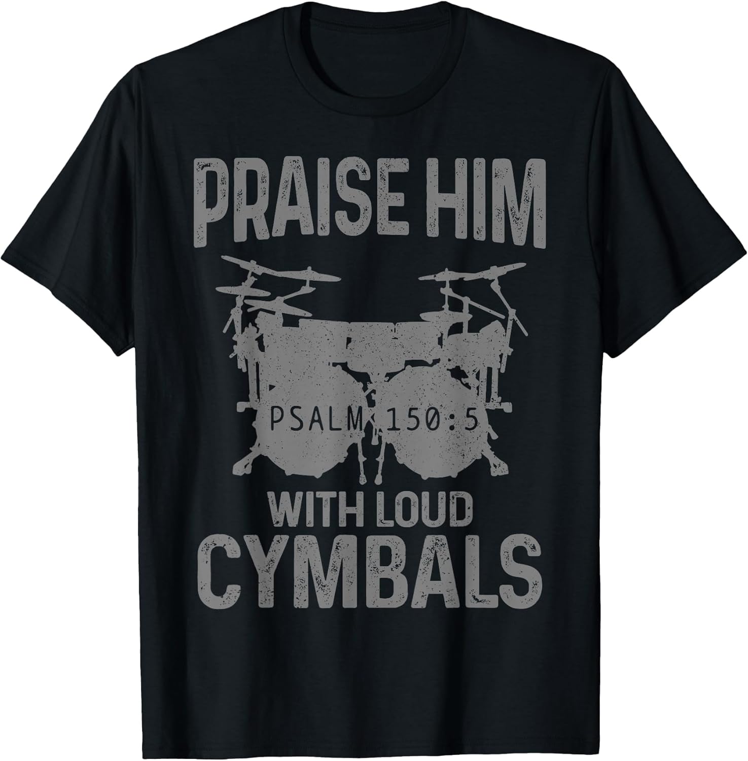 Drummer Praise Him with Loud Cymbals Drumming Christian