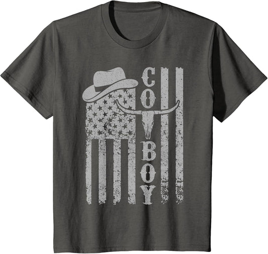 Western Country Men Teen Boy Kid Rodeo Southern Retro Cowboy
