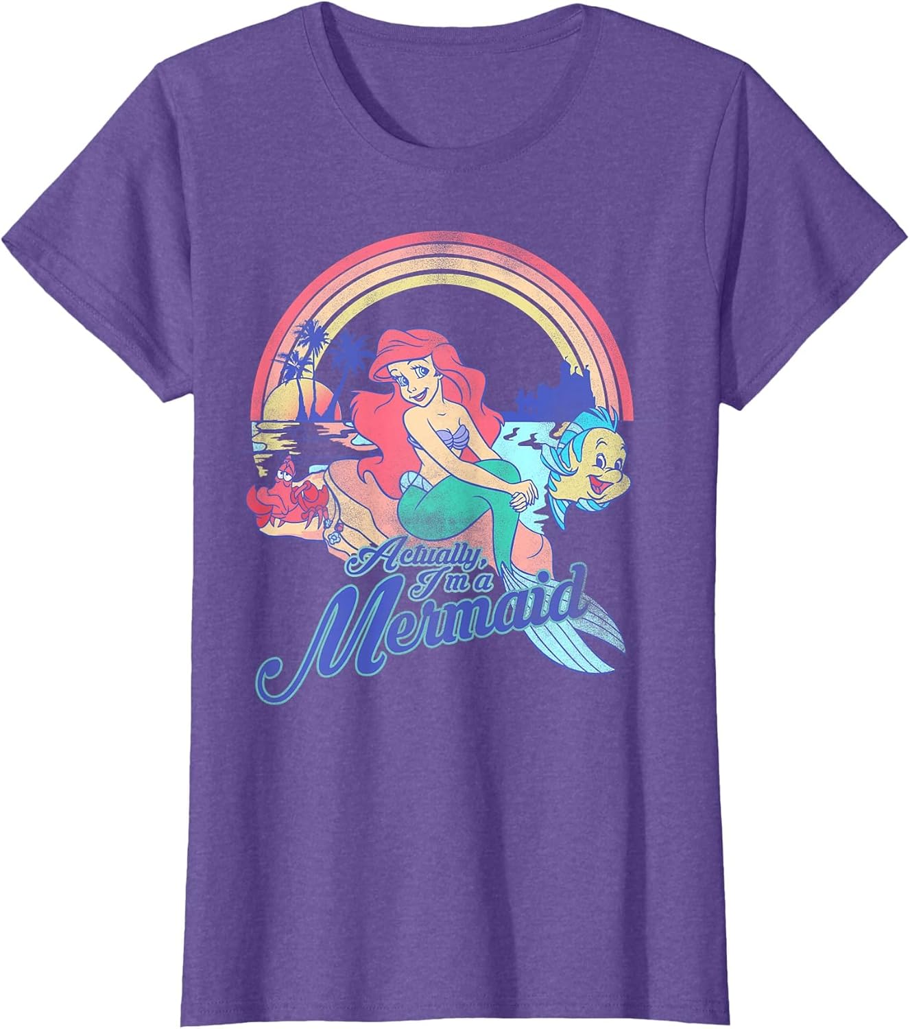 Disney The Little Mermaid Pastel Rainbow Retro