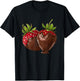 Chocolate Covered Strawberries with A Cartoon Style