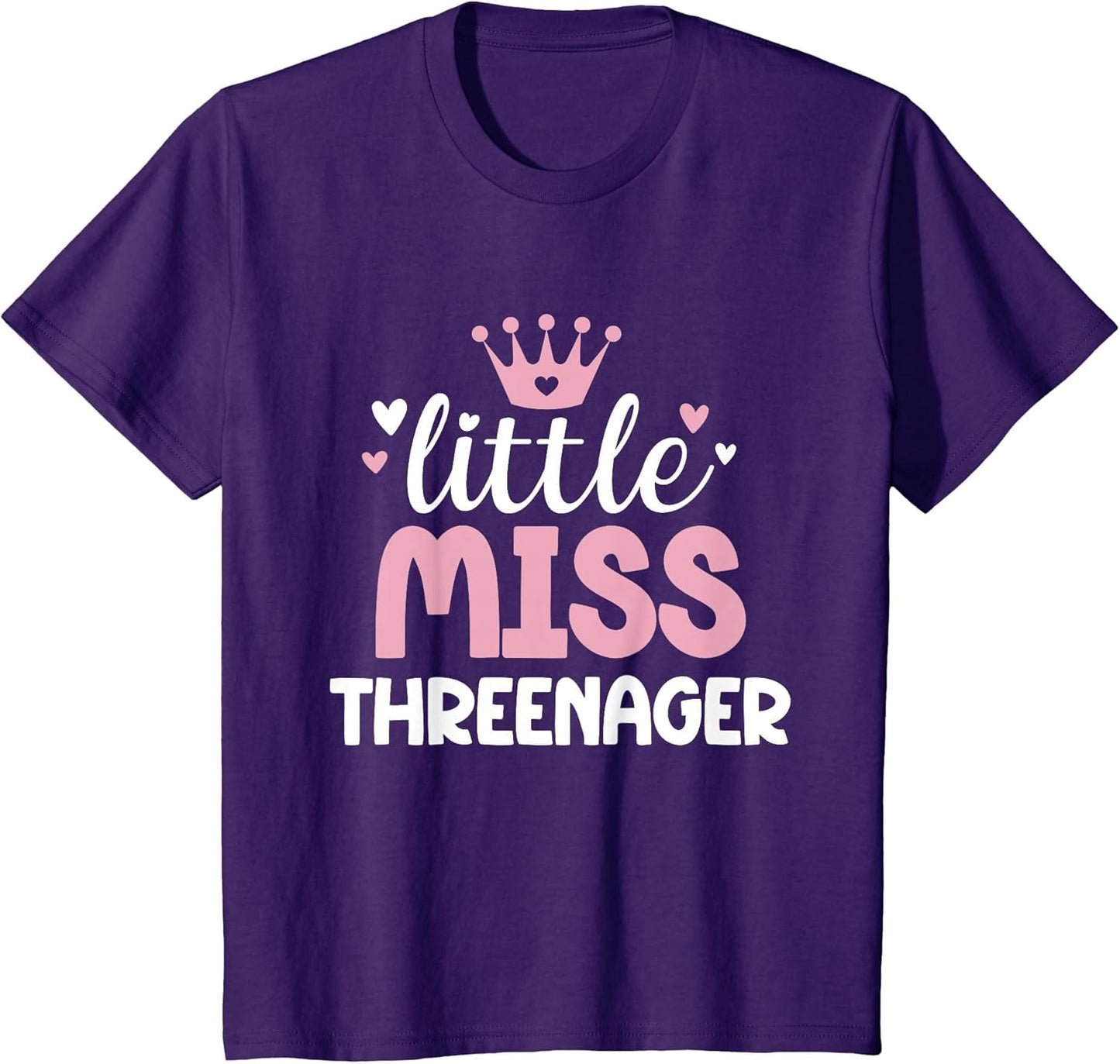Little Miss Threenager Girl Happy 3rd Birthday Girl Toddler