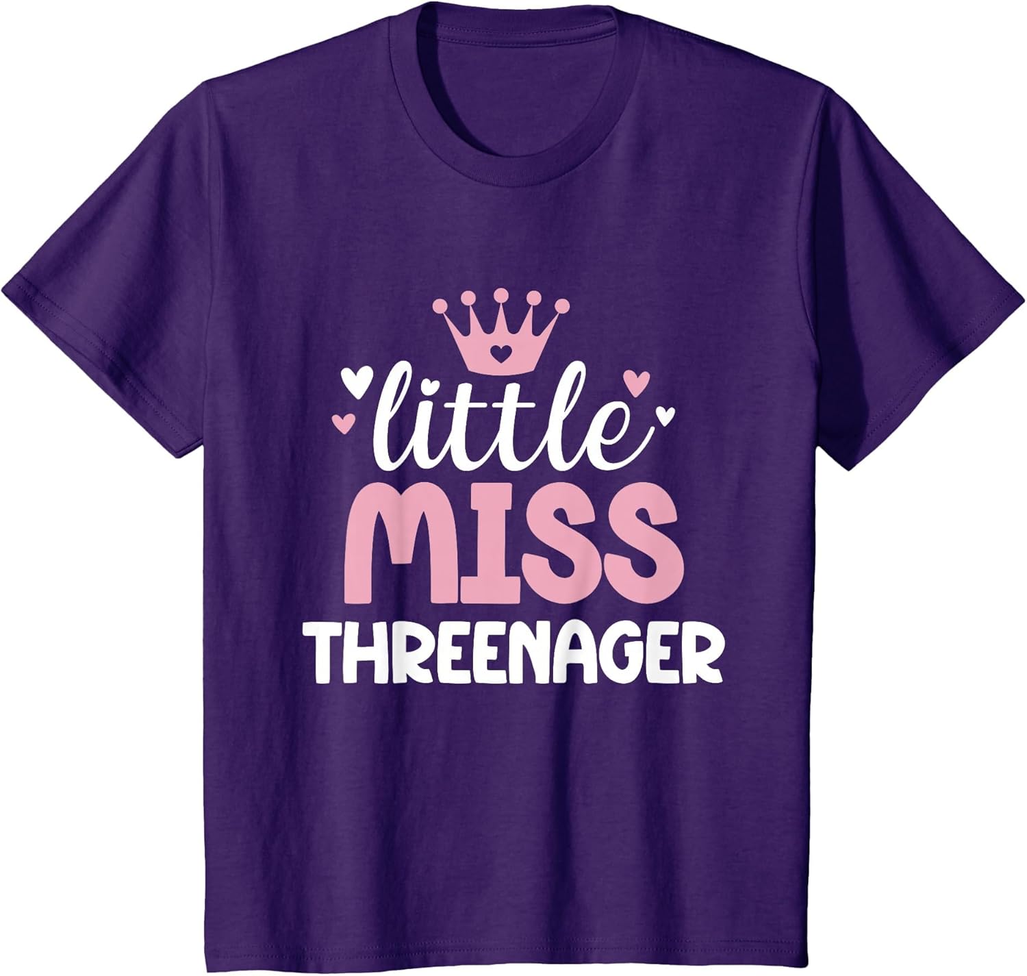 Little Miss Threenager Girl Happy 3rd Birthday Girl Toddler