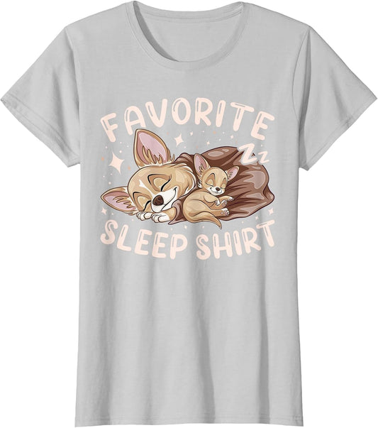Favorite Sleep Shirt, Chihuahua Dog with Puppy