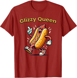 Funny Hotdog Cartoon Glizzy Queen Meme Pun Internet Humor