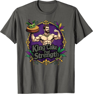 King Cake Fuel Strength Mardi Gras Design