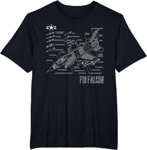American Airforce Aircraft Fighter F16 Falcon Blueprint