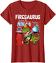 Fire Fighter Saurus Firetruck Fireman Dinosaur