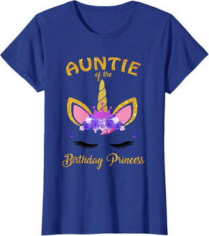 Aunt of The Birthday Princess Unicorn Birthday Girl Auntie