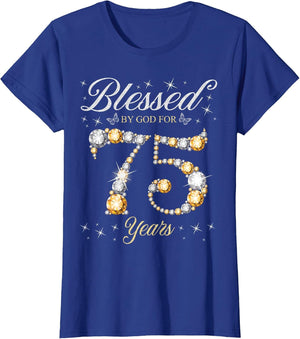 Blessed by God for 75 Years Old 75th Birthday Party