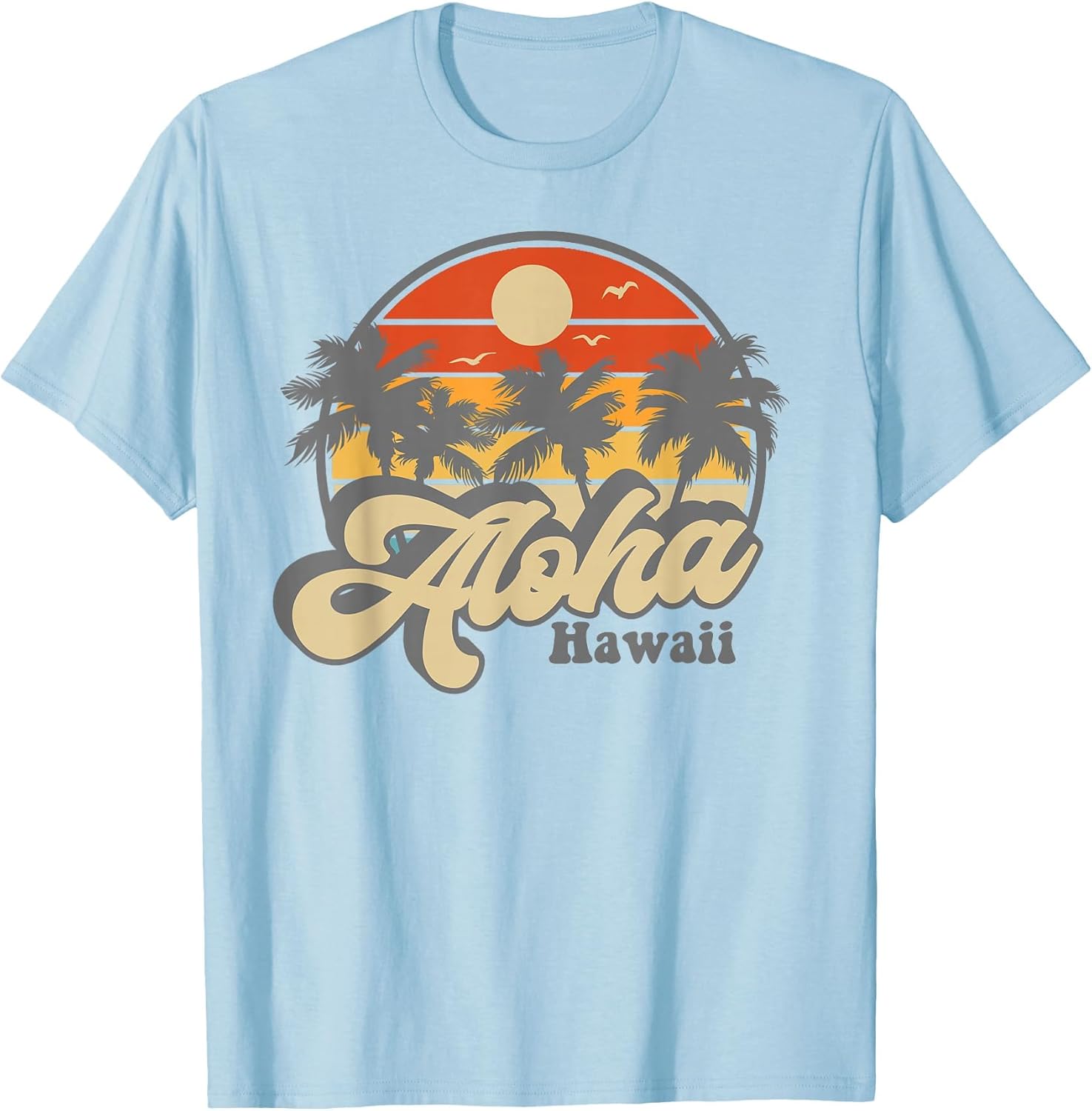 Aloha Hawaii Hawaiian Island Palm Surfboard Beach Surf Retro