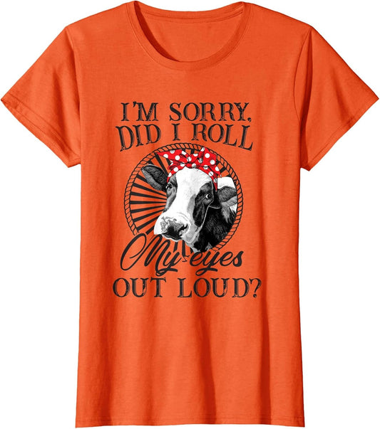I'm Sorry Did I Roll My Eyes Out Loud Funny Cow Bandana