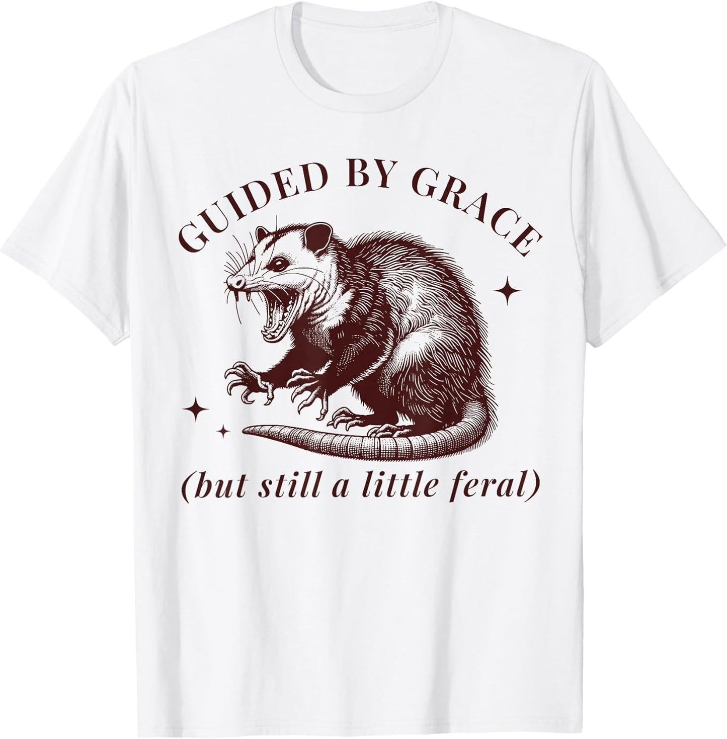Guided by Grace Funny Possum Christian Feral Bible Saying