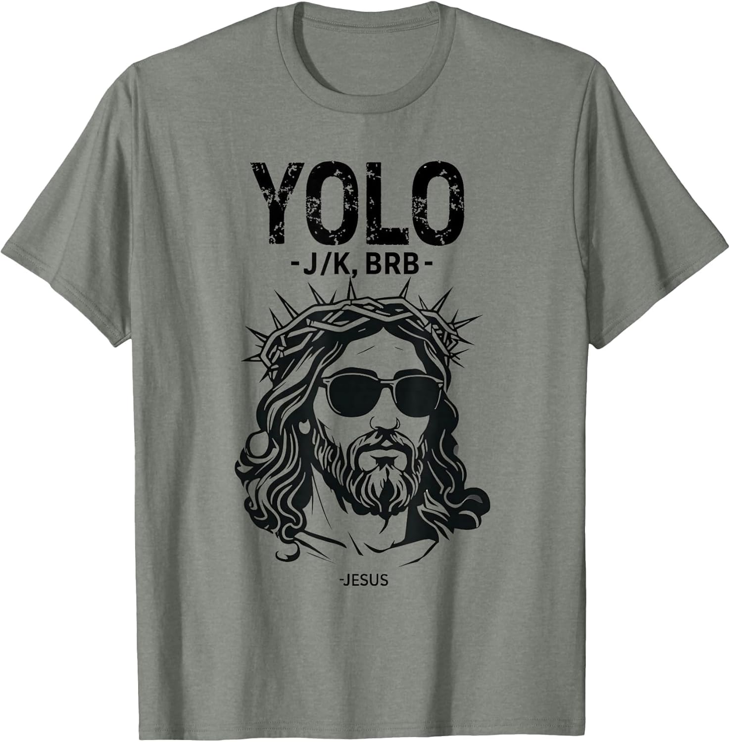 Yolo Jk BRB Jesus Funny Easter Day Resurrection Christians