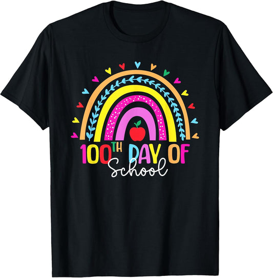 Cute 100 Days of School Rainbow 100th Day Women Girls Kids