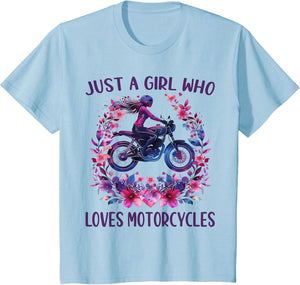 Just A Girl Who Loves Motorcycles Cute Rider Motorcycles