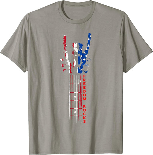 Guitar July 4th America 4th of July Patriotic American Flag