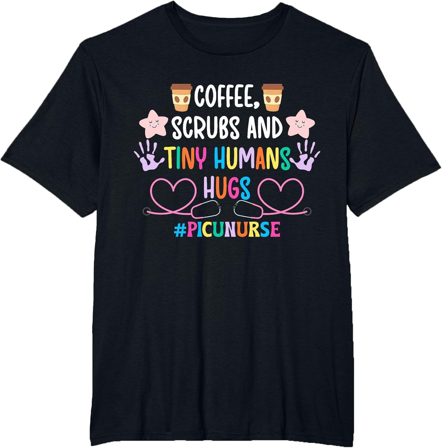 Coffee Scrubs Tiny Humans PICU Nurse Pediatric ICU Nurse