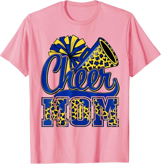 Cheer Mom Blue Gold Cheerleader Game Day Mama Football
