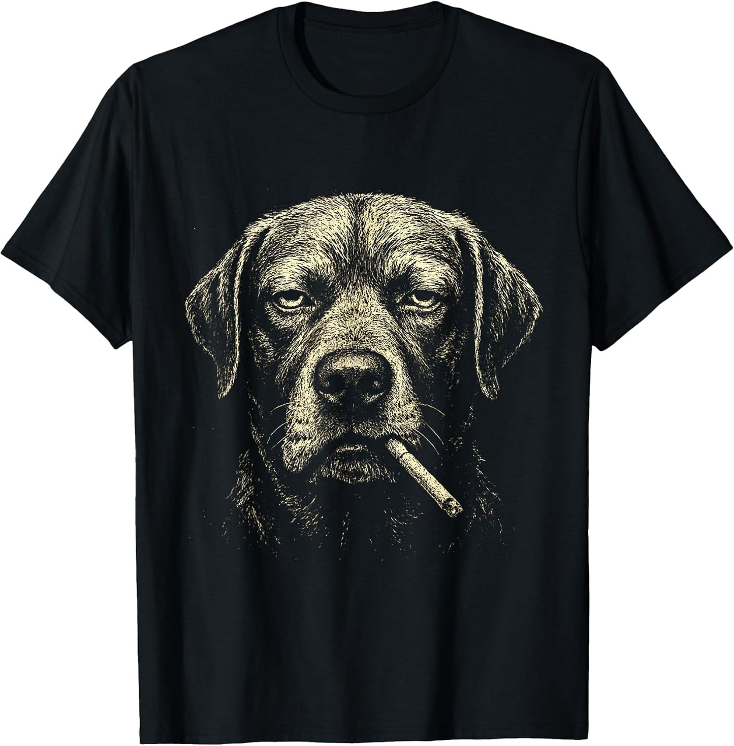 Cigarette Funny Smoking Dog Labrador Meme Stupid for Dad