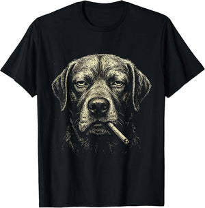 Cigarette Funny Smoking Dog Labrador Meme Stupid for Dad