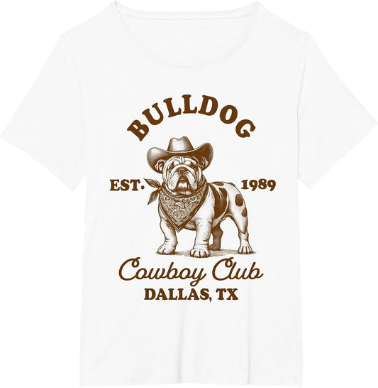 English Bulldog Mom Western Howdy Bulldog Cowboys Club