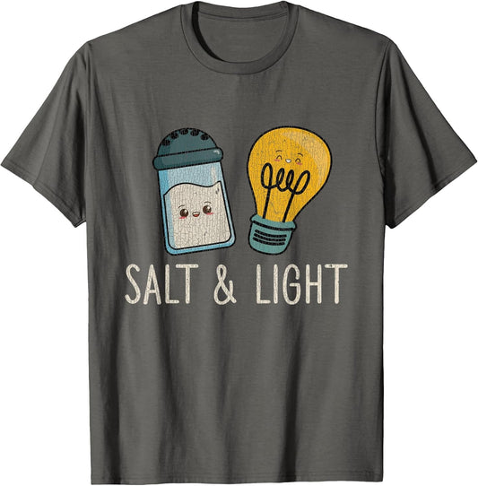 Vintage Cute Salt Light Bible Verse Matthew Proud Christian