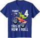 Kids T Rex Dinosaur Monster Truck 4th Birthday Boys and Girls