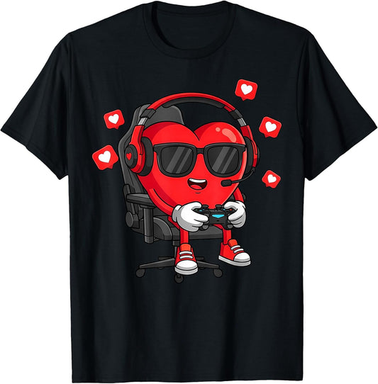 Valentines Day Gamer Heart Gaming Boys Kids Men Youth Teen