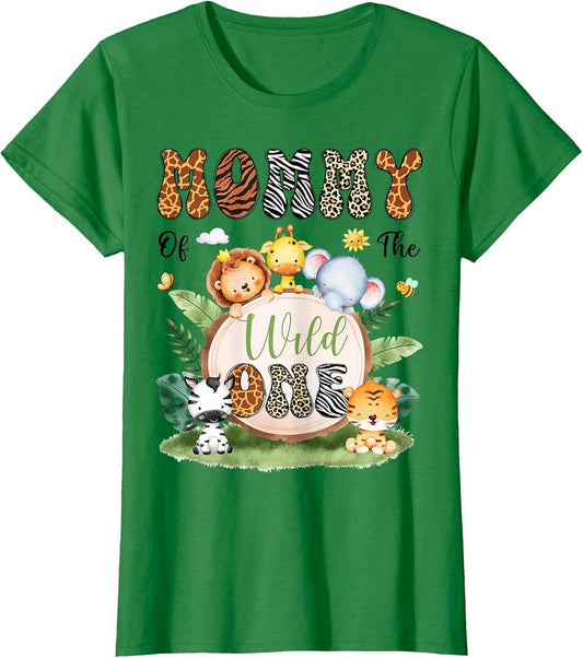 Mommy of The Wild One Safari Jungle 1St Birthday Boy