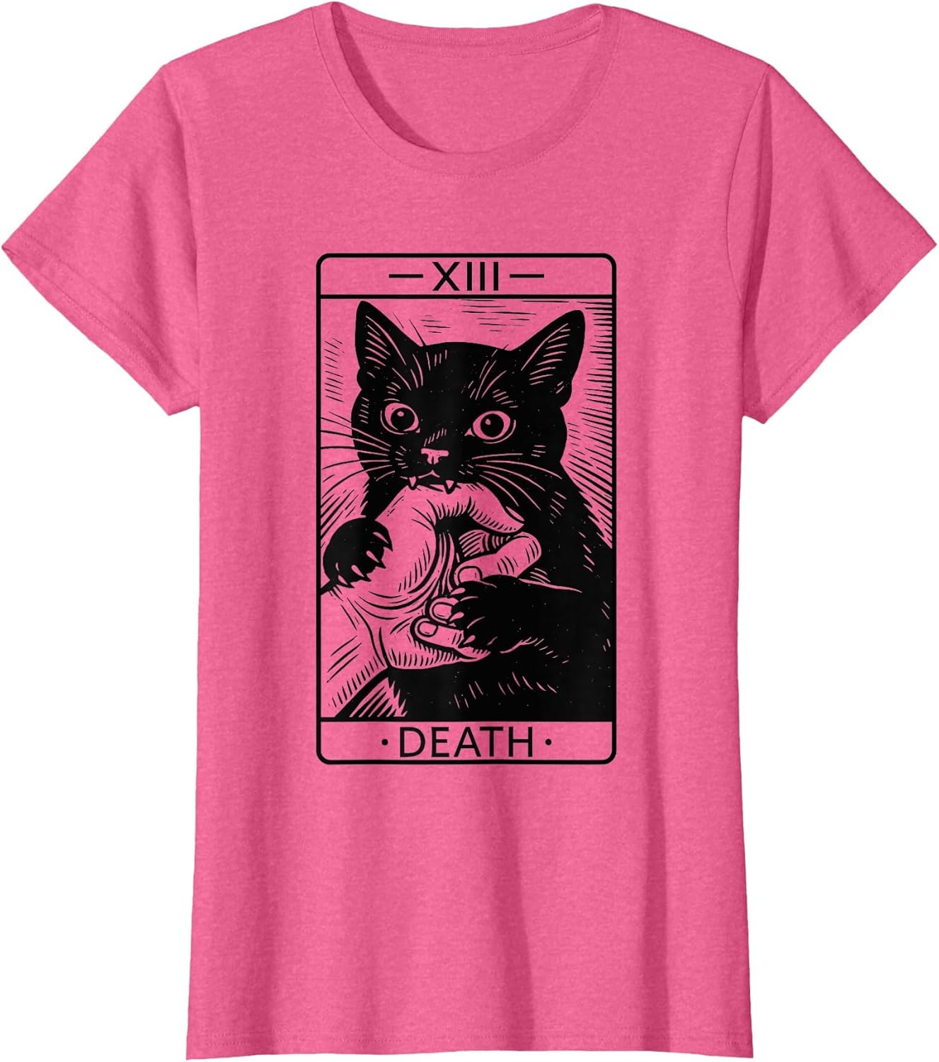 Black Cat Tarot Card Shirt, Funny Witchy Halloween Meme