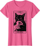 Black Cat Tarot Card Shirt, Funny Witchy Halloween Meme