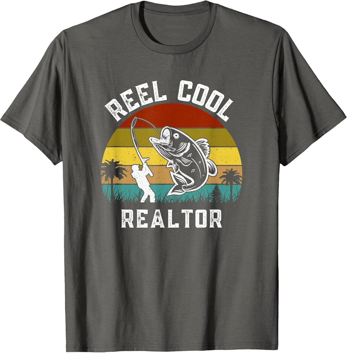 Reel Cool Realtor Fisherman Fishing Vintage Retro
