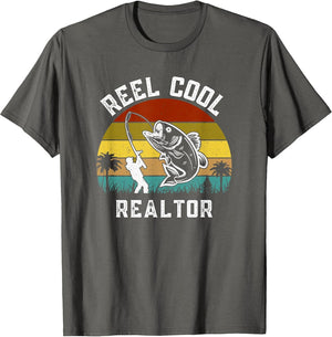 Reel Cool Realtor Fisherman Fishing Vintage Retro