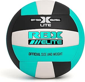 RBX Elite Performance Volleyball, Official Size 5, Soft Touch Cover, All Weather, Indoor/Outdoor