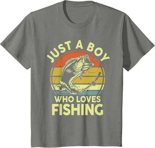 Funny Fishing for Boys Kids Just A Boy Who Loves Fishing