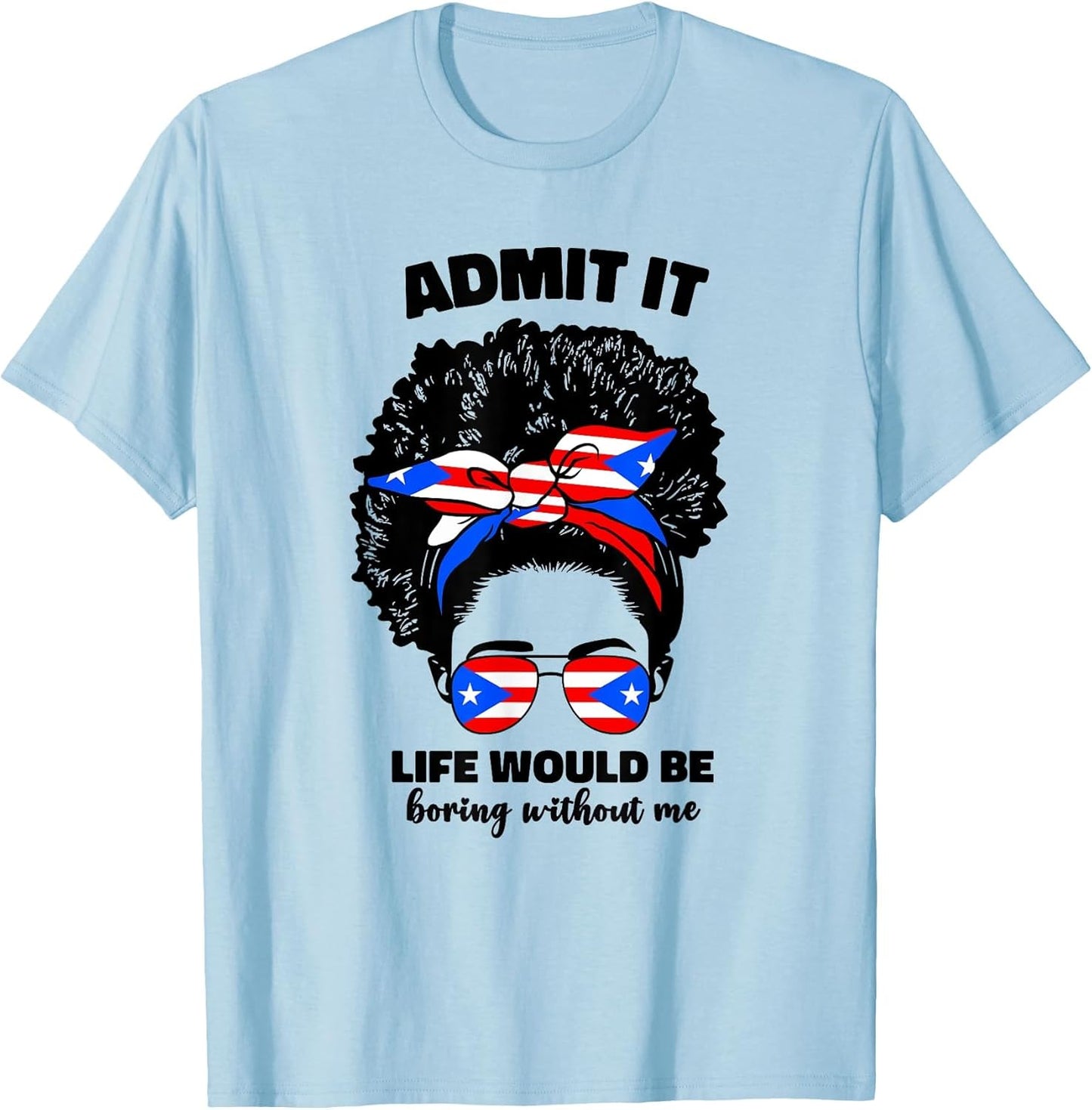 Afro Puerto Rican Girl African American Puerto Rico PR Flag