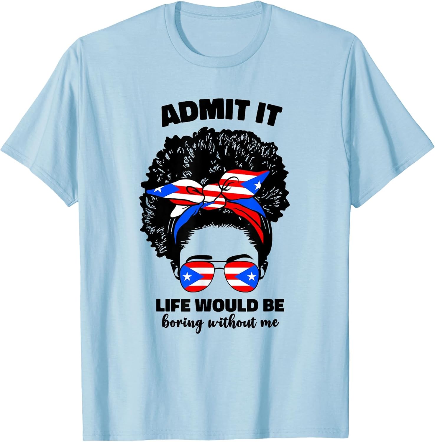 Afro Puerto Rican Girl African American Puerto Rico PR Flag