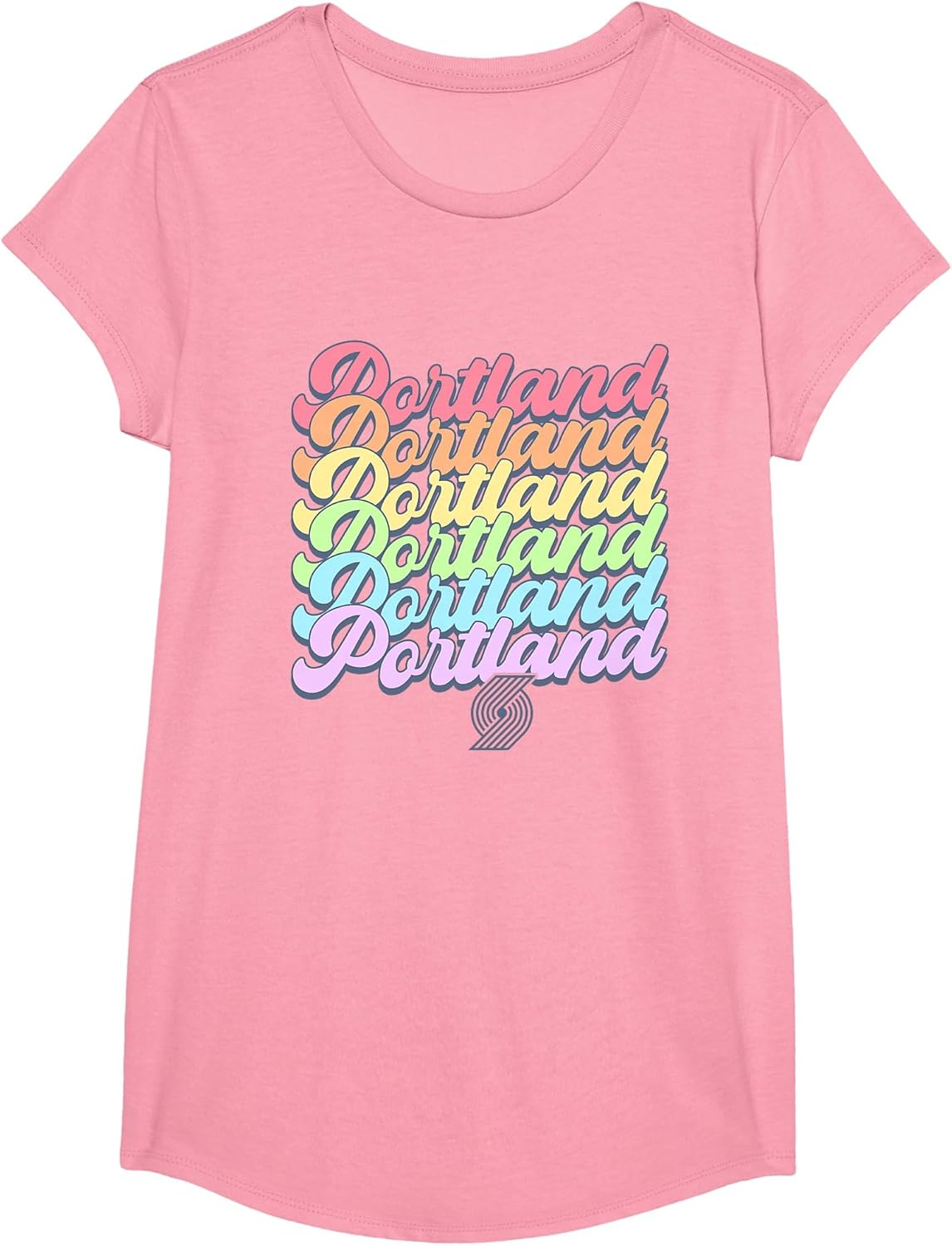 NBA Portland Trail Blazers Pastel Rainbow Pride Stack
