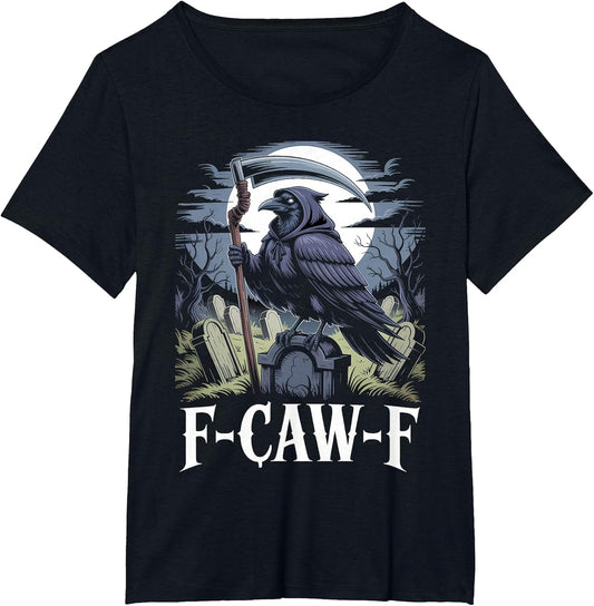 Gothic Grim Reaper Raven on Coffin Dark F-Caw-F Black Crow
