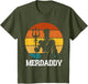 Retro Merdaddy Security Merman Mermaid Merdad Father's Day