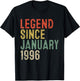 Legend Since January 1996 30th Birthday Gifts 30 Year Old